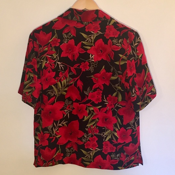 Vintage Boxy Fit 90s Floral Button Up Short sleeve - Picture 5 of 8